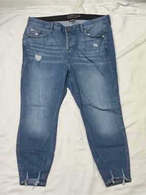 torrid Light Blue Distressed Ankle Jeans